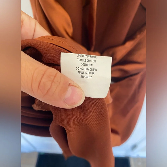 Women’s Angel Biba halter neck faux wrap dress with twist back in bronze size L - Picture 8 of 9